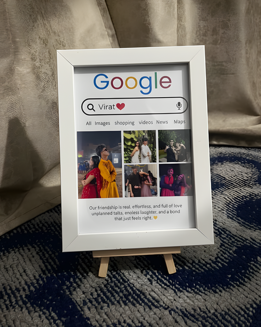Google Search Theme Personalized Photo Frame with stand